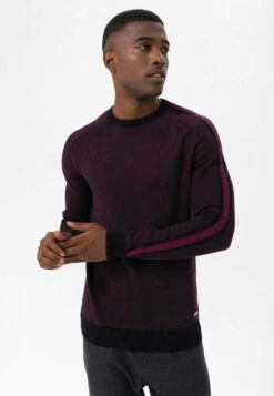 Felix HardyStickad Tröja - Bordeaux Black