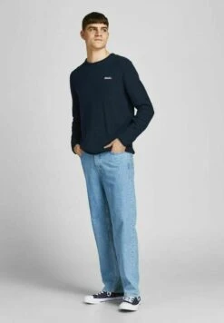 Jack & JonesJORPAUL TONS CREW NECK DETAIL - Stickad Tröja - Navy Blazer -Stilfulla Val Butik 9f832e8c1e7840daa867746d6188e4f6