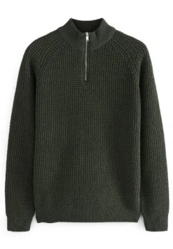 NextZIP NECK - Stickad Tröja - Green -Stilfulla Val Butik a353984b379e4988b36e9f1f7a0a1c29