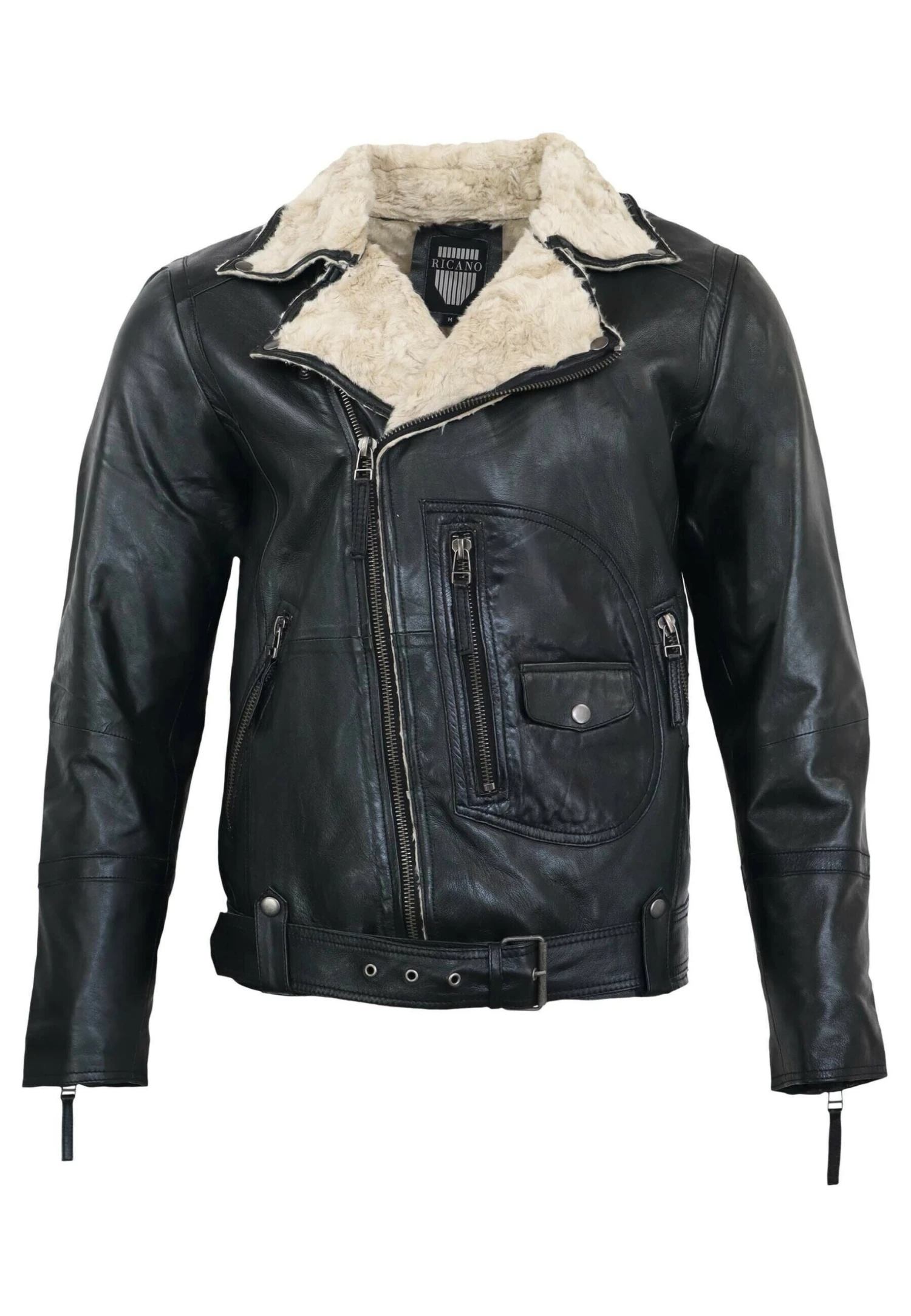 RicanoHARLEM - Skinnjacka - Schwarz 8 RicanoHARLEM - Skinnjacka - Schwarz - Bild 6