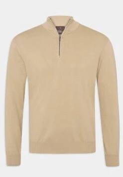 Oscar JacobsonHALF ZIP - Stickad Tröja - Beige Pine -Stilfulla Val Butik acbbb56e52f046c9abb8ee33dcb31693