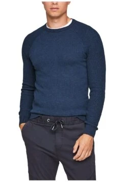 QS By S.OliverStickad Tröja - Blue Melange -Stilfulla Val Butik ad7e824bdfd54ad593ae7a63565e6314