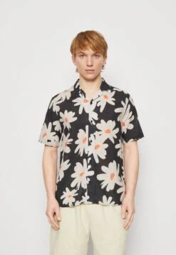 REVOLUTIONSHORT SLEEVED SHIRT WITH A CUBAN COLLAR - Skjorta - Navy