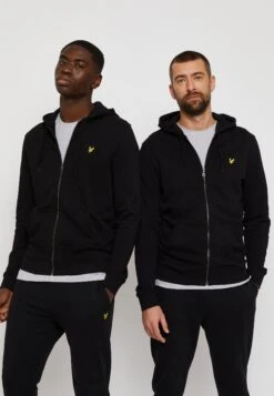 Lyle & ScottZIP THROUGH HOODIE - Tröja Med Dragkedja - Jet Black