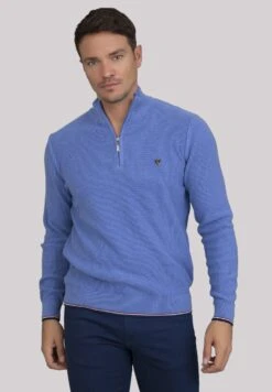 Sir Raymond TailorStickad Tröja - Blue Melange