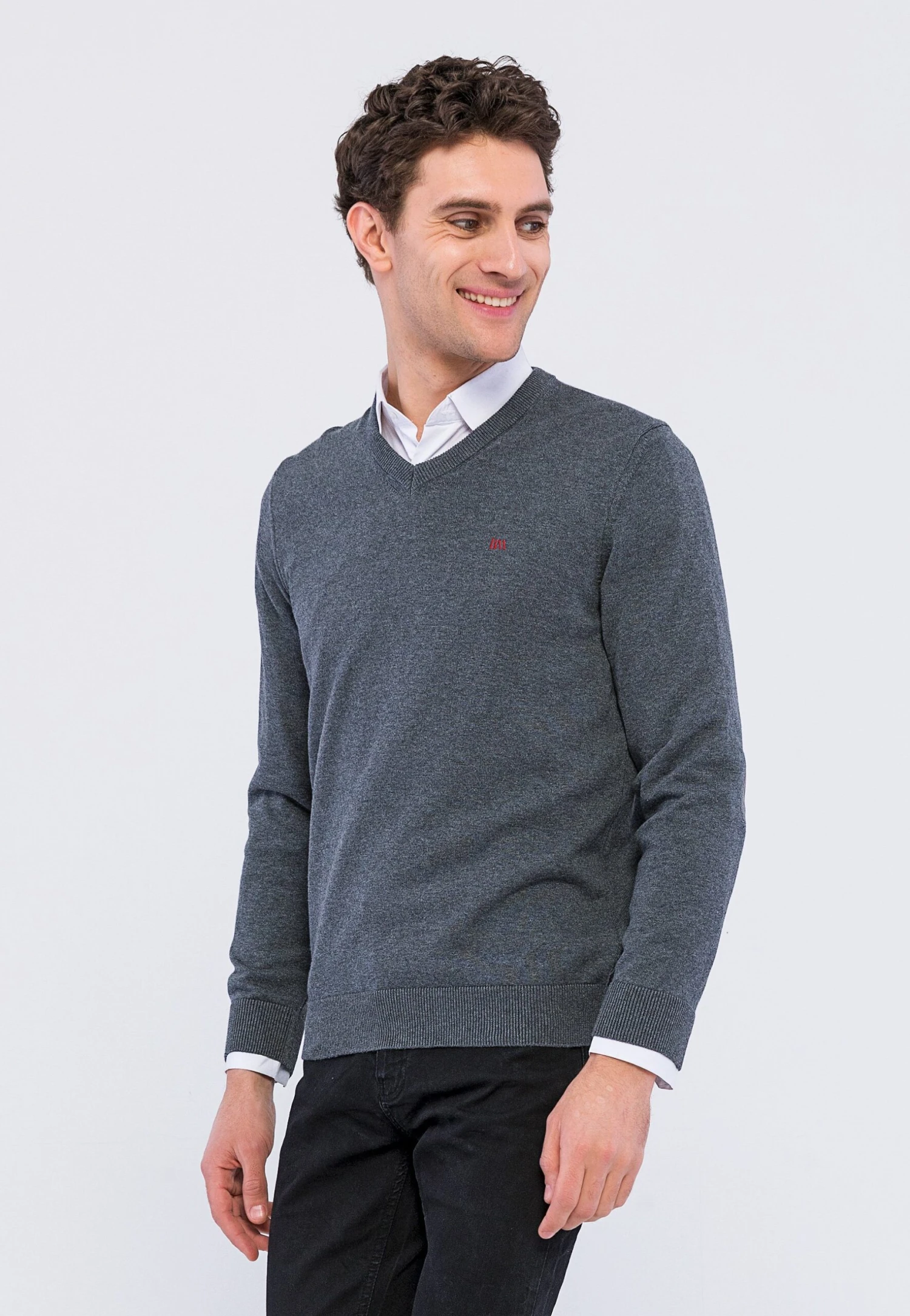 Basics And MoreStickad Tröja - Antracite 5 Basics And MoreStickad Tröja - Antracite - Bild 3