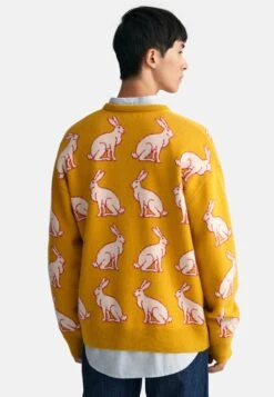 GANTLUNAR NEW YEAR V-NECK - Stickad Tröja - Mellow Yellow -Stilfulla Val Butik b99863d054754978a466e185cfc02c9f