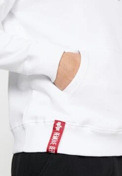 Alpha IndustriesBASIC HOODY SMALL LOGO - Luvtröja - White -Stilfulla Val Butik c9331d51f32d404daf326e556e98b823