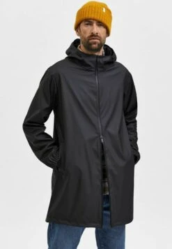 Selected HommeLONGLINE - Kort Kappa / Rock - Black -Stilfulla Val Butik ca64a0e7073142c787b58bfe8ed44602