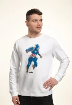 Henry TigerAVENGERS ENDGAME CAP PAINT - Sweatshirt - White -Stilfulla Val Butik cd71e5006daf4b358697253136d21e3d