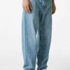 BershkaJeans Straight Leg - Light Blue Denim