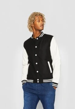 Urban ClassicsOLDSCHOOL COLLEGE - Allvädersjacka - Black / White