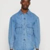 KangolDUNCAN BOXY WORKSHIRT UNISEX - Skjorta - Light Blue