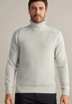 FalconeriROLLKRAGEN - Stickad Tröja - Weiß Alabaster