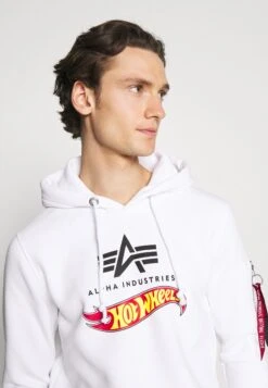 Alpha IndustriesHOT WHEELS FLAG HOODY - Sweatshirt - White -Stilfulla Val Butik e3b510ea8e9c4185b2cad5ede1a3e3b3