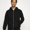 WeekdaySTANDARD ZIP HOODIE - Tröja Med Dragkedja - Black -Stilfulla Val Butik e438a06912074ef19850696991b07896