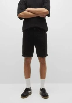 PULL & BEAR PULL&BEARSLIMFIT - Jeansshorts - Black