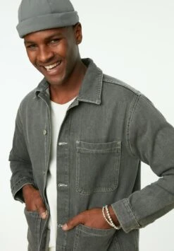 TrendyolJeansjacka - Grey -Stilfulla Val Butik e504dd5ea96f42129c670e0251a37ca9