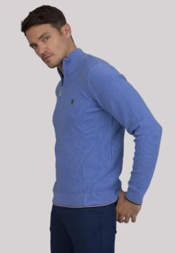 Sir Raymond TailorStickad Tröja - Blue Melange -Stilfulla Val Butik ec09580f5b104c52a135d8721e6afa52