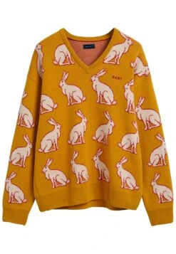 GANTLUNAR NEW YEAR V-NECK - Stickad Tröja - Mellow Yellow -Stilfulla Val Butik ec60accc5f3544ca8980da9b45941a70