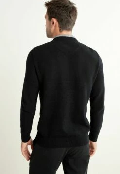 NextMOCK - Stickad Tröja - Black Textured -Stilfulla Val Butik ee9f5c5cdc8840f0bc0925cc0fd42789