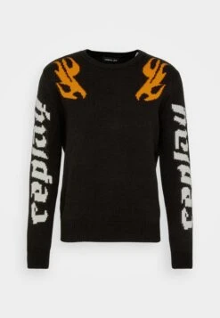 ReplayStickad Tröja - Black -Stilfulla Val Butik ef6e06d81f2b41478b4e1800c125c49c