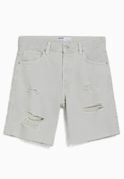 BershkaCOLOURED RIPPED - Jeansshorts - Light Grey -Stilfulla Val Butik efcd03af638a47b99fc5083c917f9f35