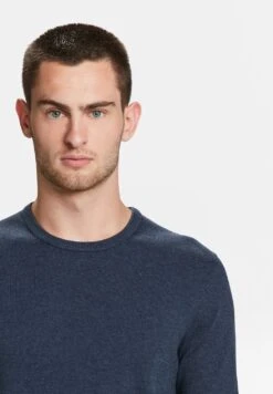 WE FashionStickad Tröja - Dark Blue -Stilfulla Val Butik f1044e9a846f4ccabe2f0a4ee617ad16