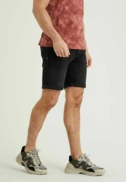 CHASIN'EGO.S PANTER - Jeansshorts - Black -Stilfulla Val Butik f37a3b4c9b5446c08e69b35873fe9bf4