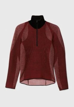 Saul NashHIGH NECK COMPRESSION - Stickad Tröja - Red/black -Stilfulla Val Butik f4c8fc25a9d4418e95fb2db15bdf33da