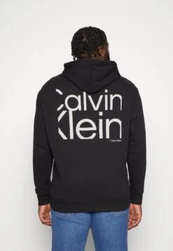 Calvin KleinMATTE BACK LOGO HOODIE - Sweatshirt - Black