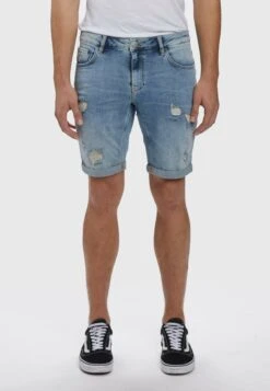 GabbaHOP LIGHT DESTROY - Jeansshorts - Lt Blue Denim